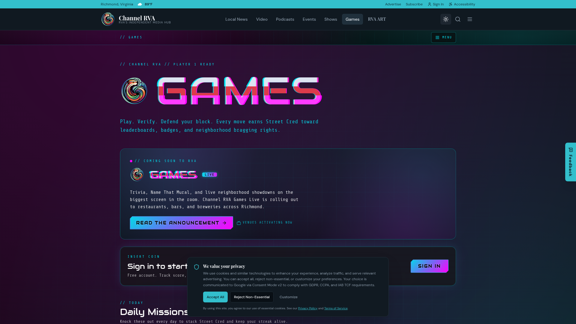 Channel RVA Games — Earn Street Cred preview