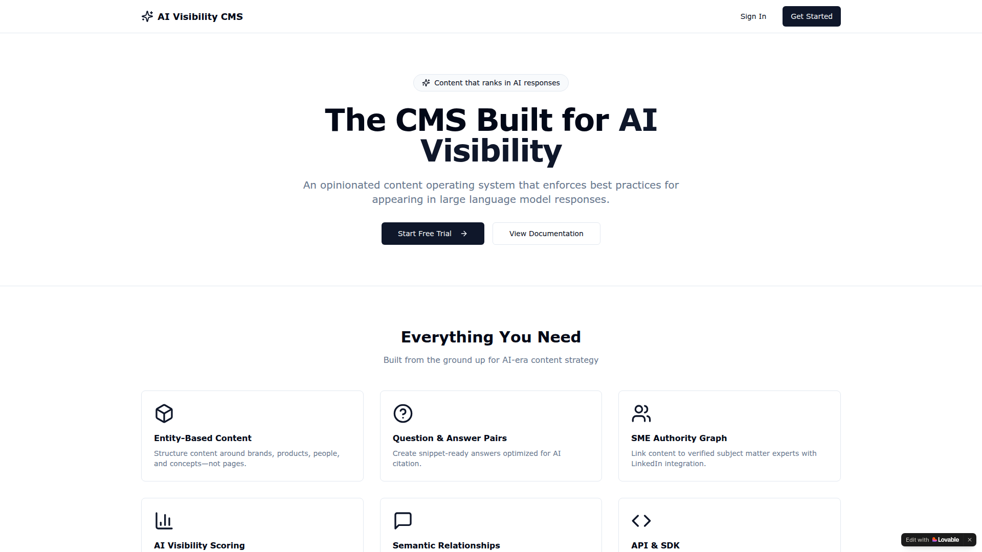 AI SEO CMS preview