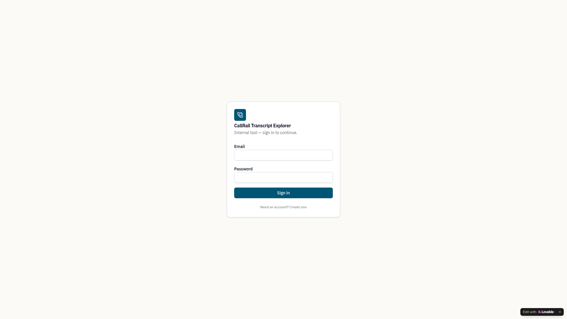 Call Transcript Explorer preview