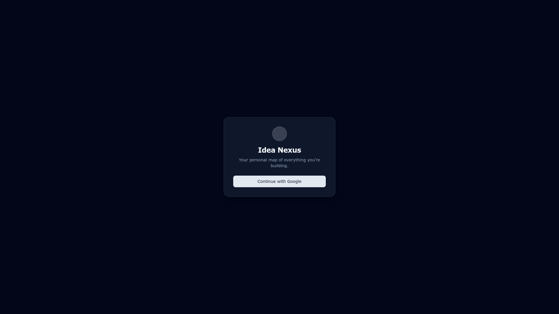 Sign in · Idea Nexus preview