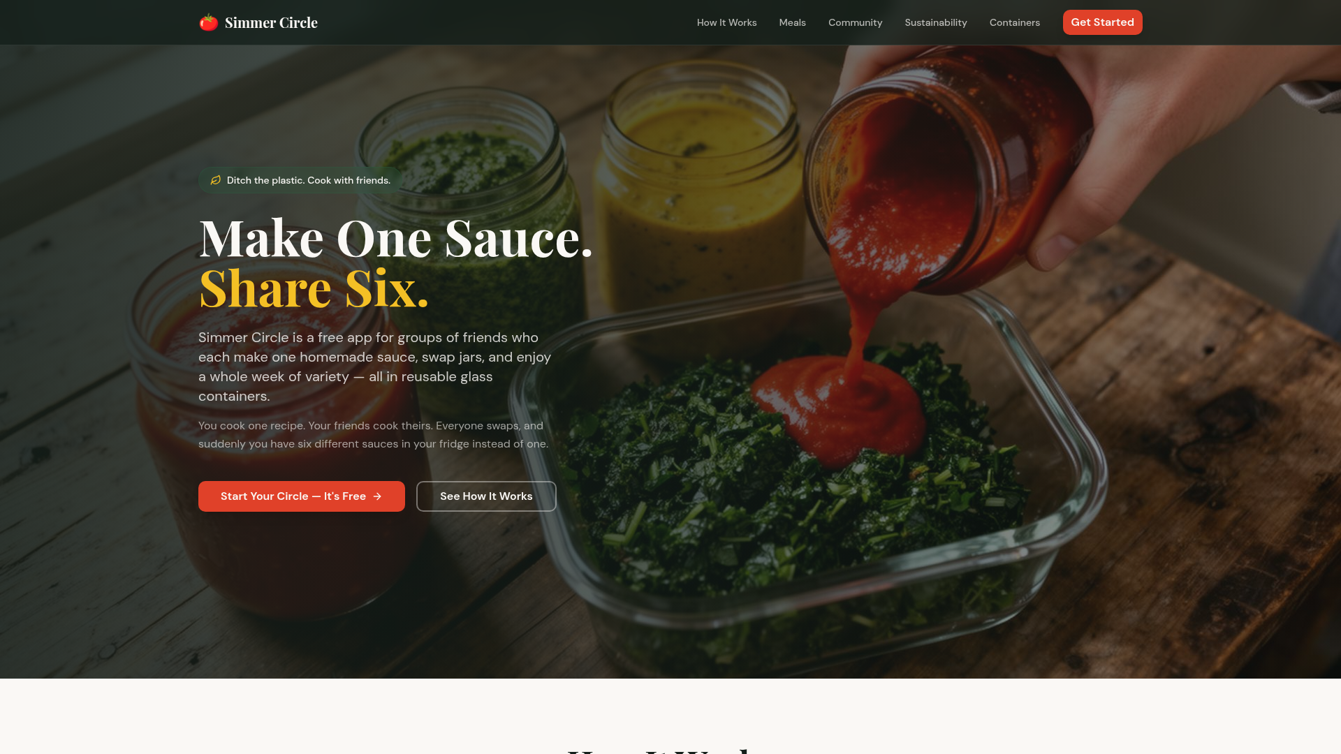 Simmer Circle — Share Sauces, Save Plastic preview