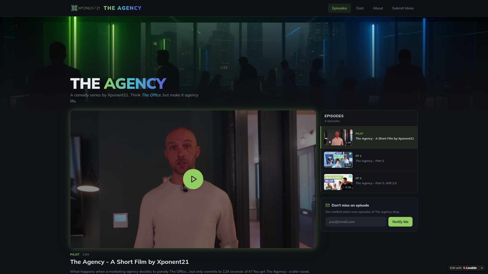 The Agency | A Comedy Series by Xponent21 preview